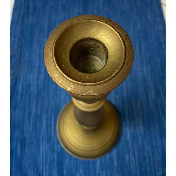 Hand Crafted Solid Brass Candlestick Single Candle Holder 12" Vintage Decor 10B - Picture 3 of 3